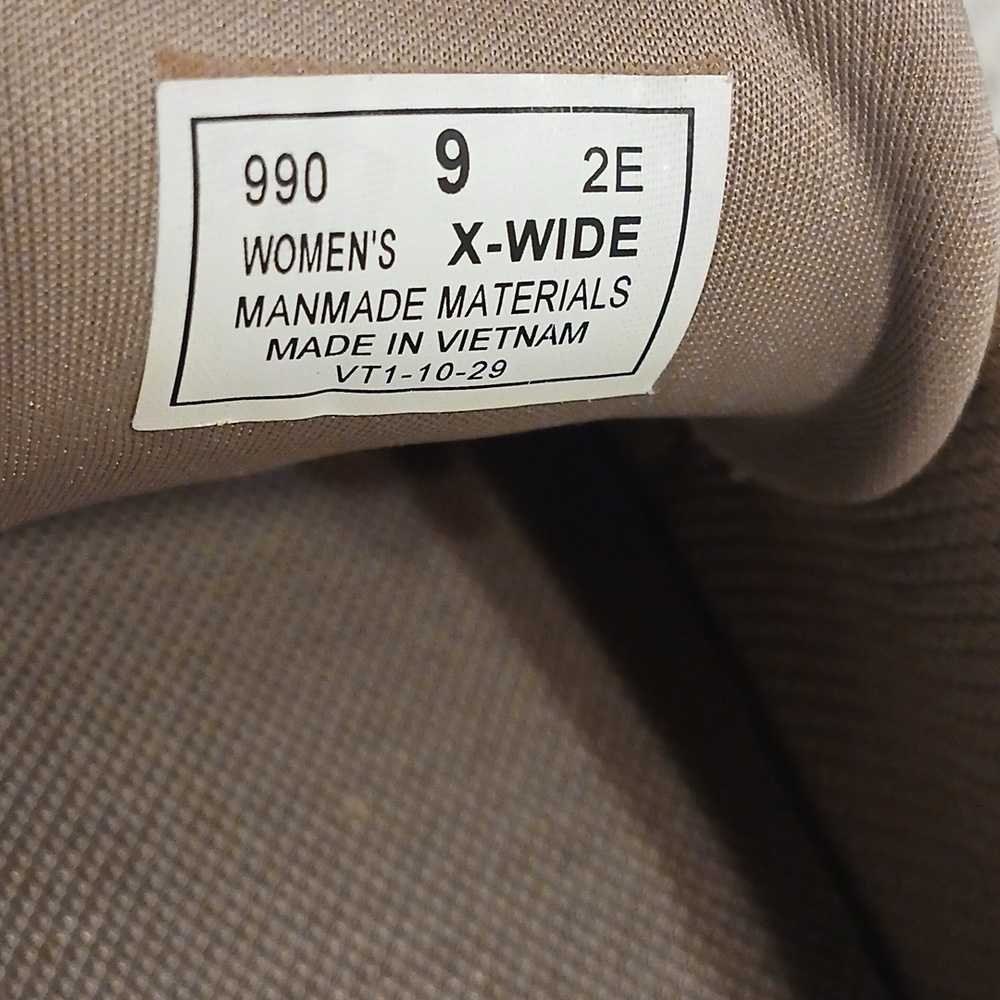 Orthofeet Taupe Knit Comfort Slip-On Shoe sz. 9X-Wide - Picture 4 of 6